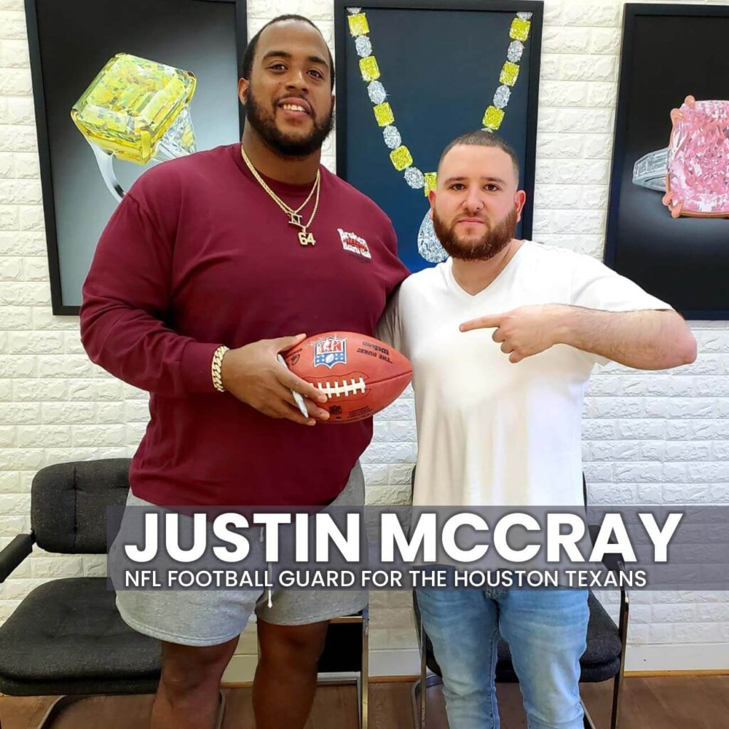 Justin Dominique McCray (May 31, 1992)[1] is an American football guard for the Houston Texans of the National Football League (NFL).[2][3] He played college football at Central Florida.