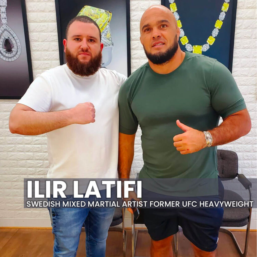 Ilir Latifi (born July 28, 1983)[4] is a Swedish mixed martial artist who previously fought in the Heavyweight division of the UFC. A two-time national wrestling champion[5] and a professional MMA competitor since 2008, Latifi has also competed in Shark Fights, Rumble of The Kings, and GLORY.